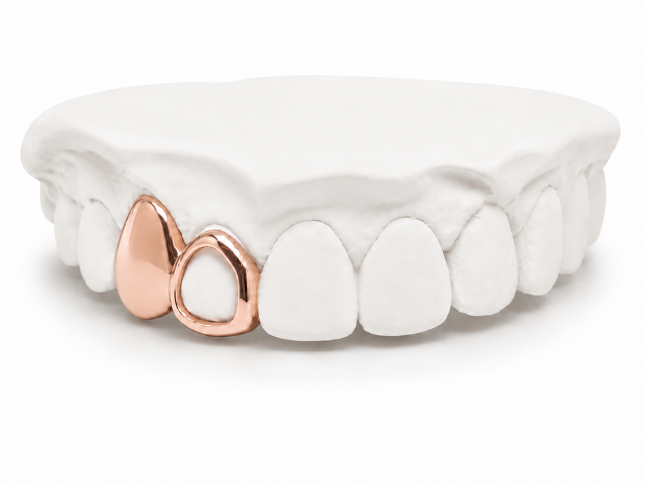 Custom 2 Tooth Open Face Grillz