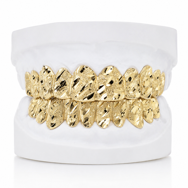 Diamond Cut Diamond Dust Grillz | Custom Gold Grillz | Philly Diamond Connection