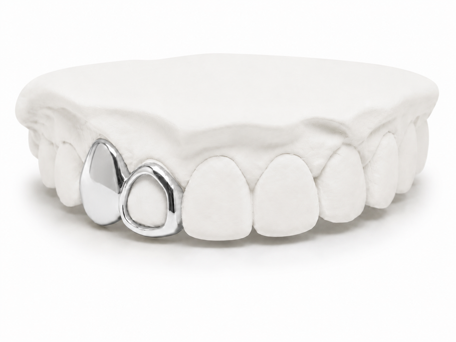 Custom 2 Tooth Open Face Grillz