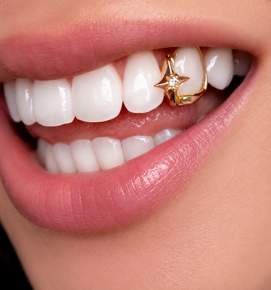 Custom Open Face Diamond Star Grillz