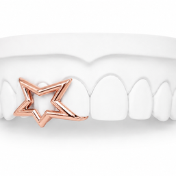 Floating Star Grill | Silver, Gold Plated & 10K Gold | Philly Diamond