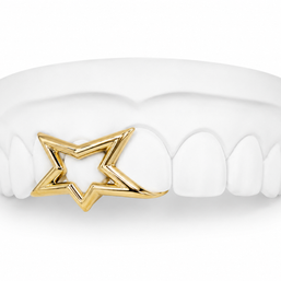 Floating Star Grill | Silver, Gold Plated & 10K Gold | Philly Diamond