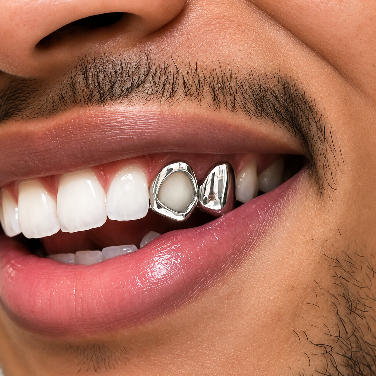 Custom 2 Tooth Open Face Grillz