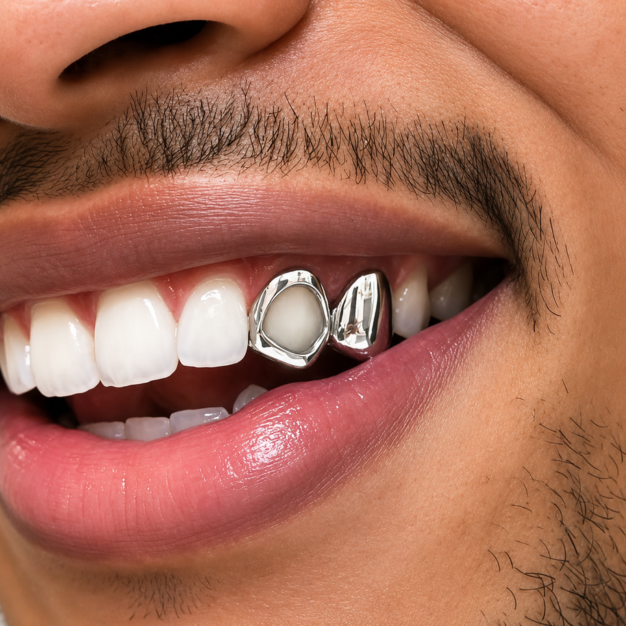 Custom 2 Tooth Open Face Grillz