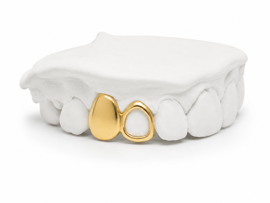 Custom 2 Tooth Open Face Grillz