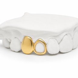Custom 2 Tooth Open Face Grillz