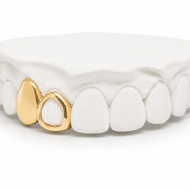 Custom 2 Tooth Open Face Grillz