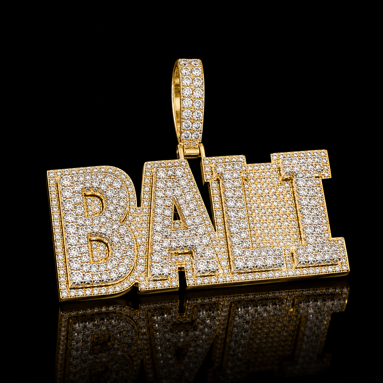 Custom Iced-Out Letter Pendant