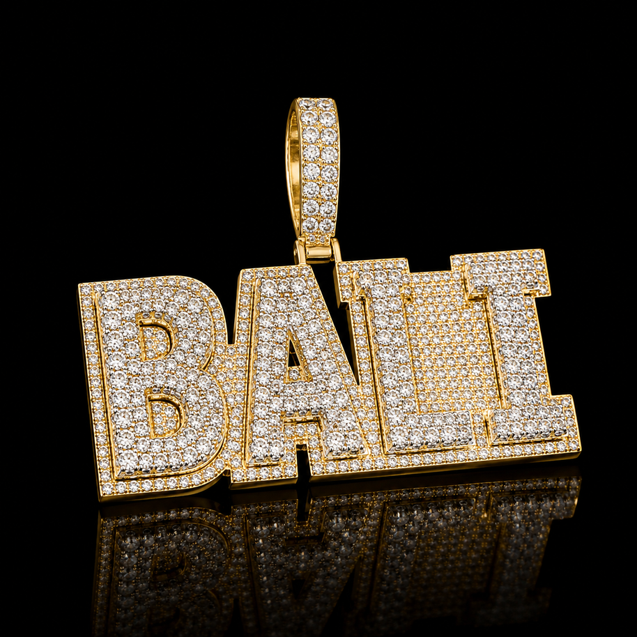 Custom Iced-Out Letter Pendant