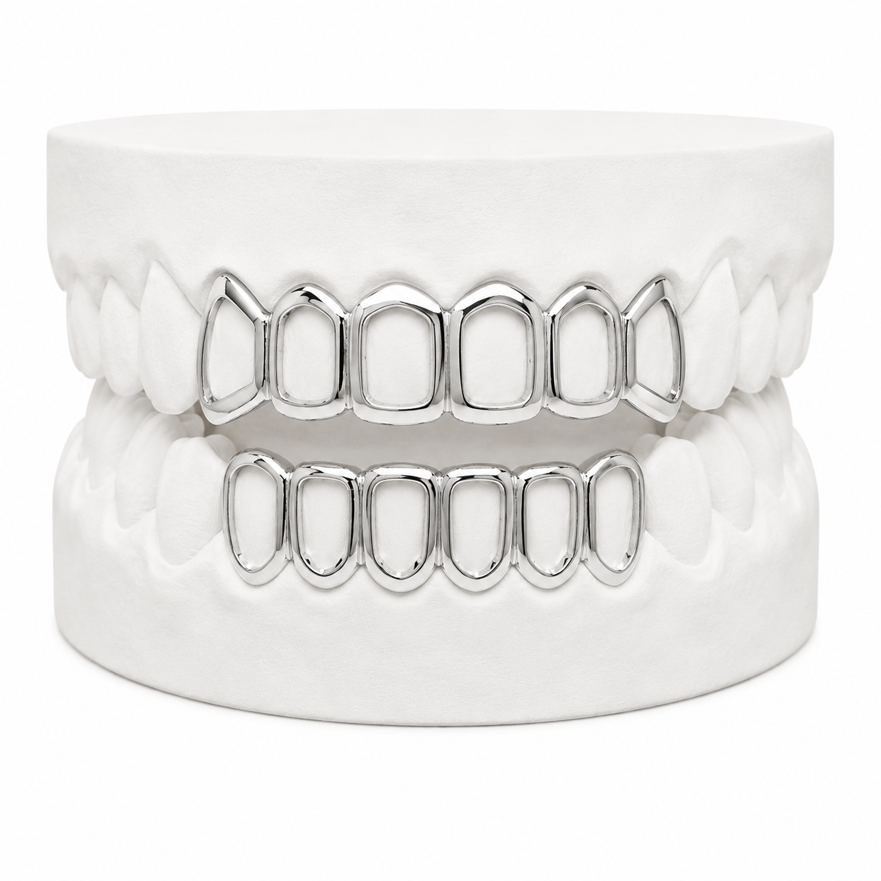Custom Open Face Grillz | 1 to 8 Teeth | Silver, Gold Plated & 10K Gold