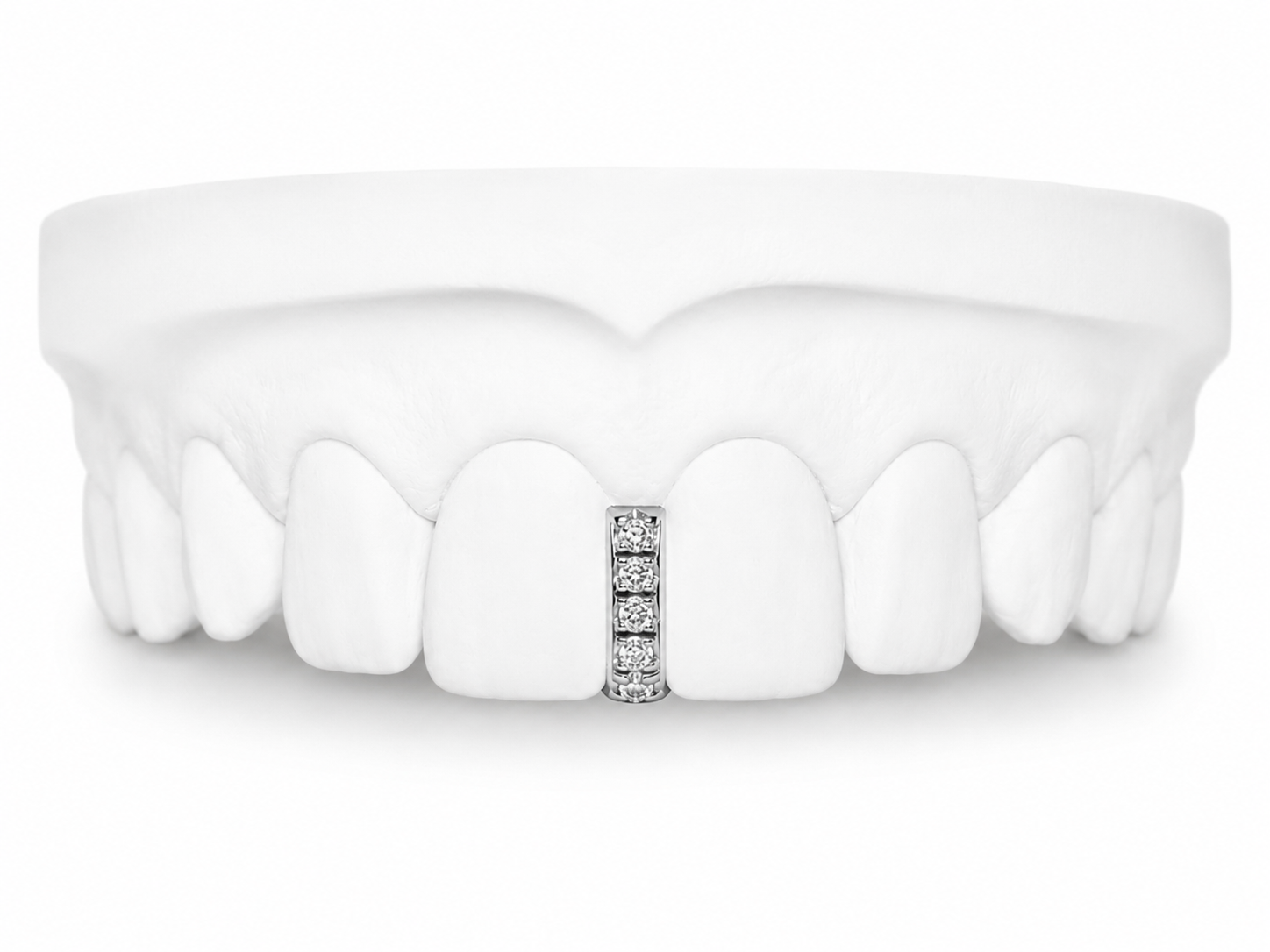 Custom Diamond Bar Grillz in silver