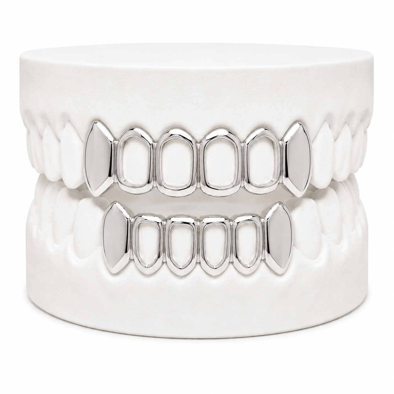 Custom Solid Fangs & Open Face Grillz | 1 to 8 Teeth | Silver, Gold Plated & 10K Gold