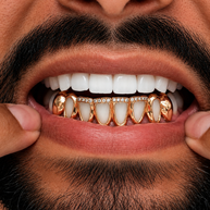 Custom Open Face Diamond Bar Grillz (8 Bottom)