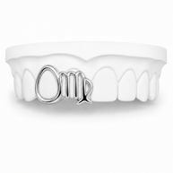 Custom Virgo zodiac grillz in silver
